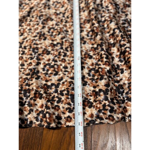 Nicole Miller New York Womens  M Animal Print Maxi Dress With Built-In Bra Brown - Picture 11 of 14